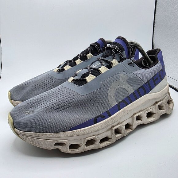 On Cloud Cloudmonster Mens Size 12 Gray Athletic Shoes Running Walking Outdoors - Picture 4 of 13
